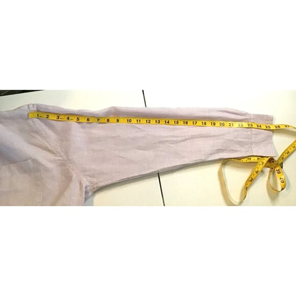 SAKS FIFTH AVENUE- MENS PURPLE CLASSIC FIT BUTTON DOWN 100% LINEN SIZE X-LARGE - Picture 5 of 8